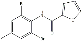 N2-(2,6-dibromo-4-methylphenyl)-2-furamide,,结构式