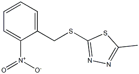 2-methyl-5-[(2-nitrobenzyl)thio]-1,3,4-thiadiazole Structure