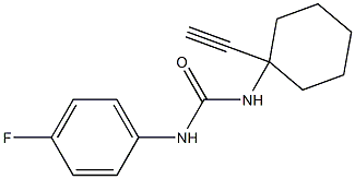 N-(1-ethynylcyclohexyl)-N'-(4-fluorophenyl)urea 结构式