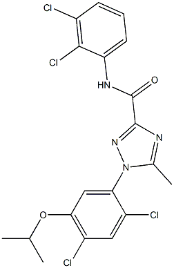 1-(2,4-dichloro-5-isopropoxyphenyl)-N-(2,3-dichlorophenyl)-5-methyl-1H-1,2,4-triazole-3-carboxamide,,结构式