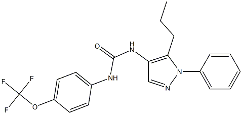 N-(1-phenyl-5-propyl-1H-pyrazol-4-yl)-N'-[4-(trifluoromethoxy)phenyl]urea,,结构式