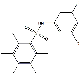 N1-(3,5-dichlorophenyl)-2,3,4,5,6-pentamethylbenzene-1-sulfonamide Structure