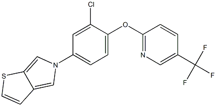 5-(3-chloro-4-{[5-(trifluoromethyl)-2-pyridinyl]oxy}phenyl)-5H-thieno[2,3-c]pyrrole,,结构式