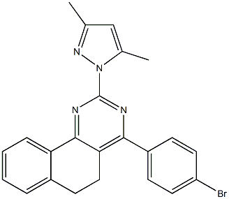 4-(4-bromophenyl)-2-(3,5-dimethyl-1H-pyrazol-1-yl)-5,6-dihydrobenzo[h]quinazoline Structure