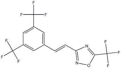 3-[3,5-di(trifluoromethyl)styryl]-5-(trifluoromethyl)-1,2,4-oxadiazole Struktur