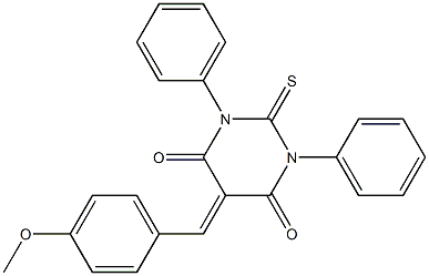 5-(4-methoxybenzylidene)-1,3-diphenyl-2-thioxohexahydropyrimidine-4,6-dione