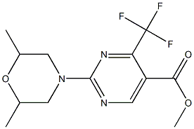 methyl 2-(2,6-dimethylmorpholino)-4-(trifluoromethyl)pyrimidine-5-carboxylate Structure