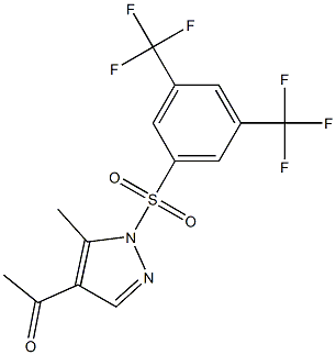 1-(1-{[3,5-di(trifluoromethyl)phenyl]sulfonyl}-5-methyl-1H-pyrazol-4-yl)eth an-1-one