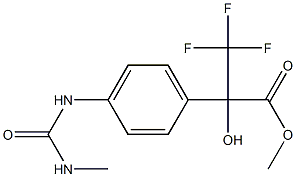 methyl 3,3,3-trifluoro-2-hydroxy-2-(4-{[(methylamino)carbonyl]amino}phenyl)propanoate Struktur