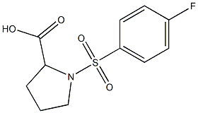 1-[(4-fluorophenyl)sulfonyl]pyrrolidine-2-carboxylic acid 化学構造式
