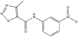 N5-(3-nitrophenyl)-4-methyl-1,2,3-thiadiazole-5-carboxamide 化学構造式