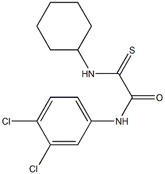 2-(cyclohexylamino)-N-(3,4-dichlorophenyl)-2-thioxoacetamide Struktur