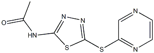 N-[5-(2-pyrazinylsulfanyl)-1,3,4-thiadiazol-2-yl]acetamide Structure