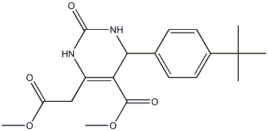 methyl 4-[4-(tert-butyl)phenyl]-6-(2-methoxy-2-oxoethyl)-2-oxo-1,2,3,4-tetrahydro-5-pyrimidinecarboxylate Structure