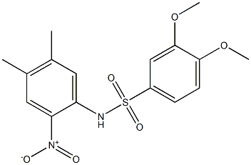 N1-(4,5-dimethyl-2-nitrophenyl)-3,4-dimethoxybenzene-1-sulfonamide Structure