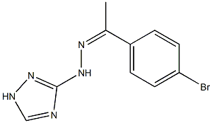 1-(4-bromophenyl)ethan-1-one 1-(1H-1,2,4-triazol-3-yl)hydrazone,,结构式