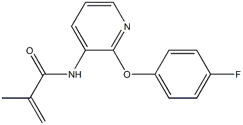 N1-[2-(4-fluorophenoxy)-3-pyridyl]-2-methylacrylamide 化学構造式