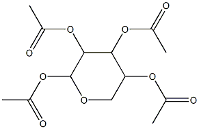 2,3,5-tri(acetyloxy)tetrahydro-2H-pyran-4-yl acetate Struktur