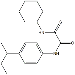 N-[4-(sec-butyl)phenyl]-2-(cyclohexylamino)-2-thioxoacetamide,,结构式