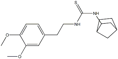 N-bicyclo[2.2.1]hept-2-yl-N'-(3,4-dimethoxyphenethyl)thiourea Structure