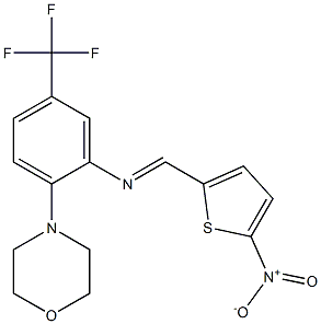 N1-[(5-nitro-2-thienyl)methylidene]-2-morpholino-5-(trifluoromethyl)aniline Struktur