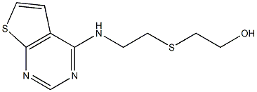 2-{[2-(thieno[2,3-d]pyrimidin-4-ylamino)ethyl]thio}ethan-1-ol Struktur