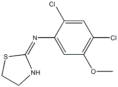 N-(2,4-dichloro-5-methoxyphenyl)-N-(1,3-thiazolan-2-yliden)amine,,结构式