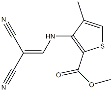 methyl 3-[(2,2-dicyanovinyl)amino]-4-methylthiophene-2-carboxylate Struktur