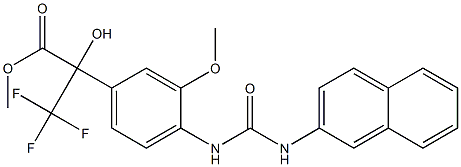  methyl 3,3,3-trifluoro-2-hydroxy-2-(3-methoxy-4-{[(2-naphthylamino)carbonyl]amino}phenyl)propanoate