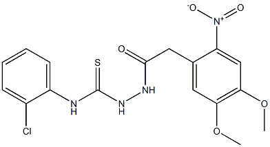 N1-(2-chlorophenyl)-2-[2-(4,5-dimethoxy-2-nitrophenyl)acetyl]hydrazine-1-ca rbothioamide Structure