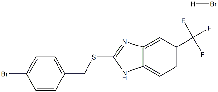 2-[(4-bromobenzyl)thio]-5-(trifluoromethyl)-1H-benzo[d]imidazole hydrobromide,,结构式