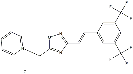 1-({3-[3,5-di(trifluoromethyl)styryl]-1,2,4-oxadiazol-5-yl}methyl)pyridiniu m chloride