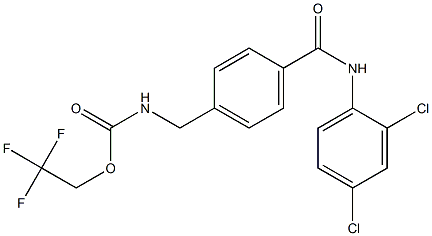 2,2,2-trifluoroethyl N-{4-[(2,4-dichloroanilino)carbonyl]benzyl}carbamate Structure