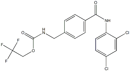 2,2,2-trifluoroethyl N-{4-[(2,4-dichloroanilino)carbonyl]benzyl}carbamate 结构式