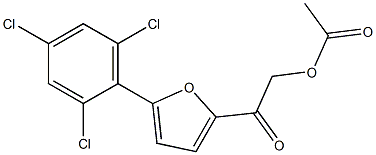 2-oxo-2-[5-(2,4,6-trichlorophenyl)-2-furyl]ethyl acetate Struktur