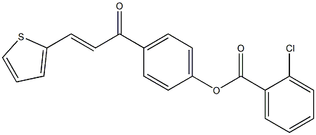 4-[(E)-3-(2-thienyl)-2-propenoyl]phenyl 2-chlorobenzenecarboxylate Structure