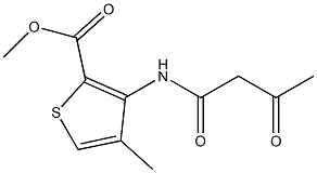 methyl 3-(acetoacetylamino)-4-methylthiophene-2-carboxylate Struktur