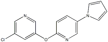 2-[(5-chloro-3-pyridyl)oxy]-5-(1H-pyrrol-1-yl)pyridine,,结构式