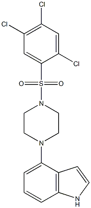 4-{4-[(2,4,5-trichlorophenyl)sulfonyl]piperazino}-1H-indole|