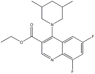 ethyl 4-(3,5-dimethylpiperidino)-6,8-difluoroquinoline-3-carboxylate