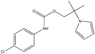2-methyl-2-(1H-pyrrol-1-yl)propyl N-(4-chlorophenyl)carbamate Struktur