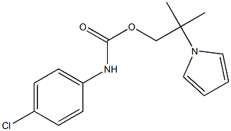 2-methyl-2-(1H-pyrrol-1-yl)propyl N-(4-chlorophenyl)carbamate,,结构式