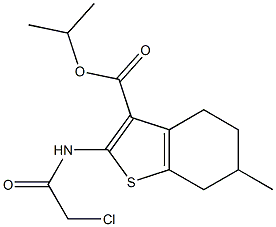 2-(2-Chloro-acetylamino)-6-methyl-4,5,6,7-tetrahydro-benzo[b]thiophene-3-carboxylic acid isopropyl ester Structure