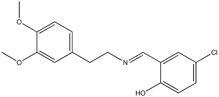 4-chloro-2-{[(3,4-dimethoxyphenethyl)imino]methyl}phenol