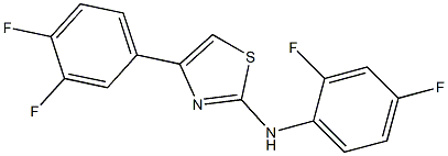 N2-(2,4-difluorophenyl)-4-(3,4-difluorophenyl)-1,3-thiazol-2-amine Structure