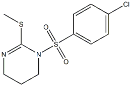 1-[(4-chlorophenyl)sulfonyl]-2-(methylthio)-1,4,5,6-tetrahydropyrimidine Structure