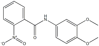 N-(3,4-dimethoxyphenyl)-2-nitrobenzenecarboxamide,,结构式