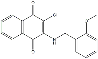 2-chloro-3-[(2-methoxybenzyl)amino]naphthoquinone 结构式