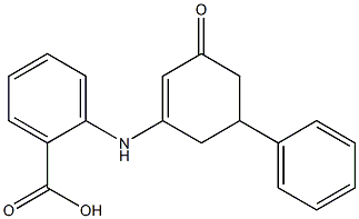 2-[(3-oxo-5-phenyl-1-cyclohexenyl)amino]benzenecarboxylic acid Structure