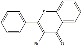 3-bromo-2-phenyl-4H-1-benzothiin-4-one,,结构式